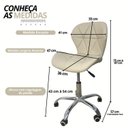 Ver imagem 3 de Cadeira de Escritório com Base Giratória Estofada Slim Vegas