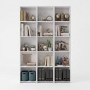 Ver imagem 2 de Kit 3 Estantes Multiuso Organizador 182x33cm 4 Prateleiras Funcionale Branco