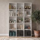 Ver imagem 1 de Kit 3 Estantes Multiuso Organizador 182x33cm 4 Prateleiras Funcionale Branco