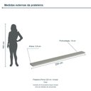 Ver imagem 3 de Prateleira Prime 220 cm Incolar Grigio