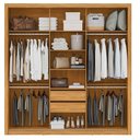 Ver imagem 2 de Guarda Roupa Casal Residence 3 Portas Cinamon Off White - Demóbile