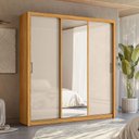 Ver imagem 4 de Guarda Roupa Casal Residence 3 Portas Cinamon Off White - Demóbile