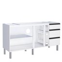 Ver imagem 2 de Cozinha Completa Gabinete e Armário Aéreo Gaia 180 Cozimax Branco