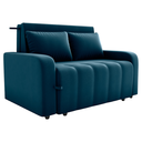 Ver imagem 1 de Sofa Cama 2 Lugares 138 Cm Amora Veludo Maserati Azul Milani Store