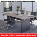 Ver imagem 5 de Mesa de Reunião com Caixa de Tomada 260 x 120 cm Pé Painel PE25 MDP Nogueira CasaBlanca Base