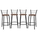Ver imagem 1 de Kit 4 Banquetas para Bancada Flórida Preta 60cm Cozinha Gourmet Balcão Ilha Piscina Área de Lazer
