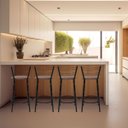 Ver imagem 6 de Kit 4 Banquetas para Bancada Flórida Preta 60cm Cozinha Gourmet Balcão Ilha Piscina Área de Lazer