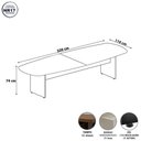 Ver imagem 3 de Mesa de Reunião Orgânica 320cm x 110cm Pés Painel Escritório F5 Office Cor:Cinza Sagrado com
