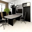Ver imagem 1 de Mesa de Reunião Orgânica 320cm x 110cm Pés Painel Escritório F5 Office Cor:Cinza Sagrado com
