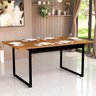 Mesa de Jantar Tampo sem Vidro e Ferro Estilo Industrial Resistente - 4