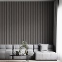 Ver imagem 1 de Papel de Parede Adesivo Ripado Madeira Acinzentada Rolo 10m