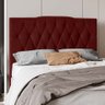 Cabeceira Cama Box Casal King Size Acacia 193cm Veludo Vinho - Abmaza - 7