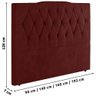 Cabeceira Cama Box Casal King Size Acacia 193cm Veludo Vinho - Abmaza - 3