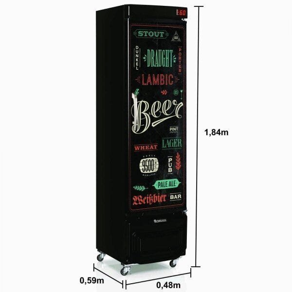 Cervejeira Porta com Adesivo 230L 127V Gelopar - 3