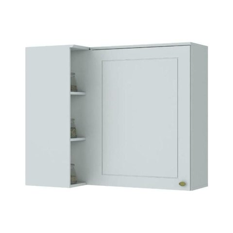 Armário de Cozinha Modulado Canto Reto Americana 1 Porta Branco - Henn