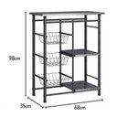 Ver imagem 3 de Fruteira 3 Cestos 3 Prateleiras 98x35x68cm Uai Móveis