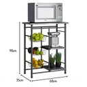 Ver imagem 4 de Fruteira 3 Cestos 3 Prateleiras 98x35x68cm Uai Móveis