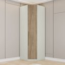 Ver imagem 1 de Guarda-roupa Canto Oblíquo Modulado 1 Porta Seletto Henn - Areia/jequitibá