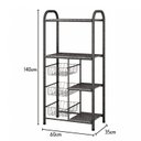 Ver imagem 3 de Fruteira Dupla 3 Cestas 4 Prateleiras 140x60x35cm Uai Móveis