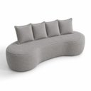 Ver imagem 2 de Kit Sofá Orgânico 210 cm 2 Poltronas Orgânico Boucle Cinza Claro