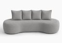 Ver imagem 3 de Kit Sofá Orgânico 210 cm 2 Poltronas Orgânico Boucle Cinza Claro