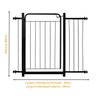 Grade Proteção Segurança Portão Pet 80cm Preto Bebê Cão com Extensor 1 de 20cm e 1 de 05cm Itagold - 2