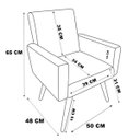 Ver imagem 6 de Kit 2 Poltrona Decorativa Infantil Para Quarto Sala De Brinquedos Suede Estampa Gatos Pé Castanho