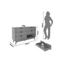 Ver imagem 2 de Cômoda Solteiro Cm8044 6 Gavetas Branco - Tecno Mobili