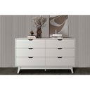 Ver imagem 1 de Cômoda Solteiro Cm8044 6 Gavetas Branco - Tecno Mobili