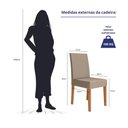 Ver imagem 7 de Kit 8 Cadeiras de Jantar Josi Suede Bege Base Freijó