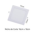Ver imagem 2 de Kit Painel LED Embutir 12W Quadrado 17x17cm Bivolt - Luz Neutra - 6 Unidades
