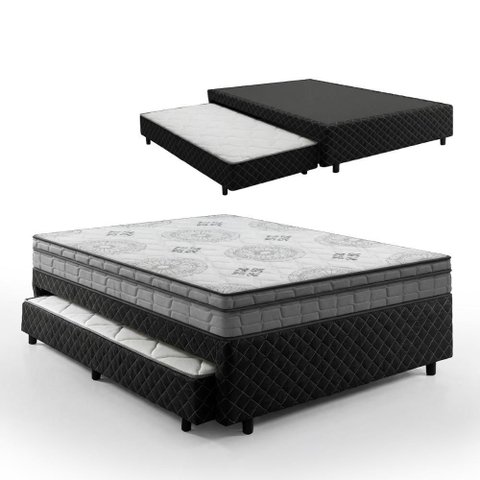 Bicama Box com Colchão Espuma D33 Pillow In D Angelis Ortosleep + Auxiliar de Espuma D28 Positanno