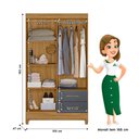 Ver imagem 4 de Guarda Roupa Solteiro 103x182cm Chile Moval Freijó Cinza
