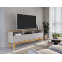 Ver imagem 1 de Rack Estilo Retrô para Tv até 65 Polegadas Pés de Madeira Elegant
