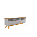 Ver imagem 6 de Rack Estilo Retrô para Tv até 65 Polegadas Pés de Madeira Elegant