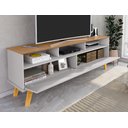 Ver imagem 7 de Rack Estilo Retrô para Tv até 65 Polegadas Pés de Madeira Elegant