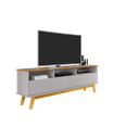 Ver imagem 3 de Rack Estilo Retrô para Tv até 65 Polegadas Pés de Madeira Elegant