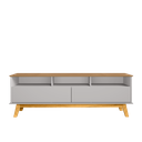 Ver imagem 2 de Rack Estilo Retrô para Tv até 65 Polegadas Pés de Madeira Elegant