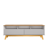 Rack Estilo Retrô para Tv até 65 Polegadas Pés de Madeira Elegant - 2