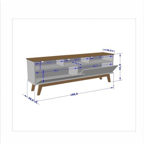 Rack Estilo Retrô para TV até 65 Polegadas Pés de Madeira Elegant  - 3