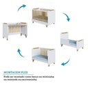 Ver mais imagens de Quarto de Bebê com Guarda-Roupa 3 Portas Cômoda e Berço 4EM1 Minicama 100% MDF Mike Espresso Móveis