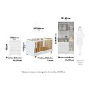 Ver imagem 3 de Quarto de Bebê com Guarda-Roupa 3 Portas Cômoda e Berço 4EM1 Minicama 100% MDF Mike Espresso Móveis