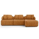 Ver imagem 2 de Sofá 4 Lugares com Chaise Direito Sala Living 288cm Arlo F04 Couríssimo Whisky - Lyam Decor