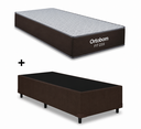 Ver imagem 1 de Cama Box Base Solteiro Marrom Colchao Fit D33 Espuma 88x188 - Ortobom