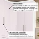 Ver imagem 4 de Guarda Roupa de Canto Alpes 5 Portas 4 Gavetas MDP Branco Pf-Rosa Pf Luciane Móveis