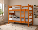 Ver imagem 2 de Cama Beliche Solteiro com 2 Colchões D23 Escada e Grade Proteção para Quarto Infantil e Juvenil:Natu