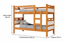 Ver imagem 5 de Cama Beliche Solteiro com 2 Colchões D23 Escada e Grade Proteção para Quarto Infantil e Juvenil:Natu
