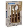 Conjunto Talheres 24 Pçs Tradicional Cabo Madeira Tramontina - 3