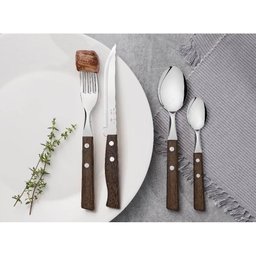 Conjunto Talheres 24 Pçs Tradicional Cabo Madeira Tramontina - 9