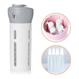 Kit Viagem Dispenser Portátil 4 em 1 Banho Porta Shampoo - 6